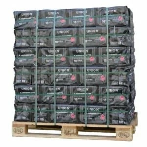 Briquettes de lignite sur palette